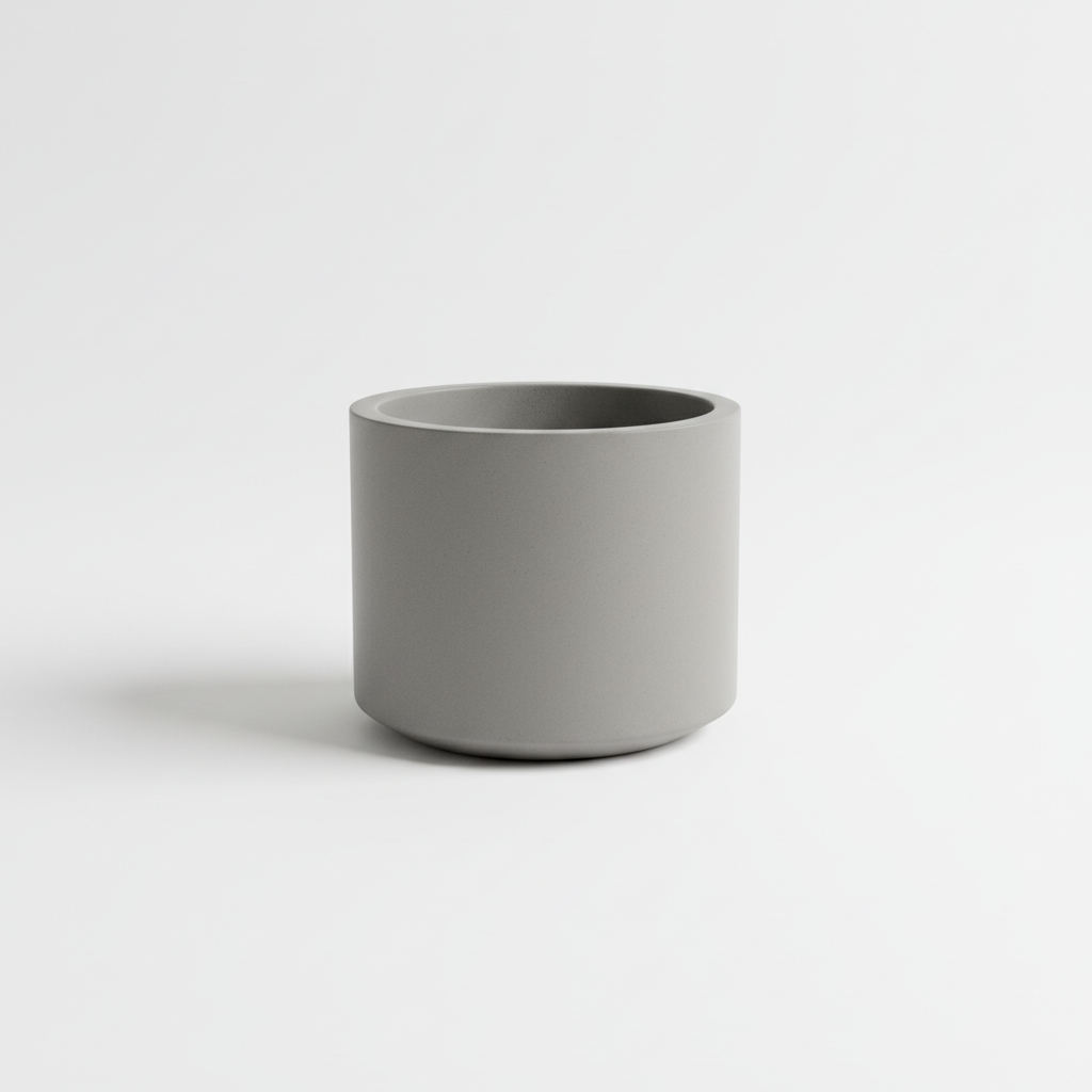 Concrete plant pot main view