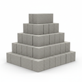Stack of concrete construction bricks