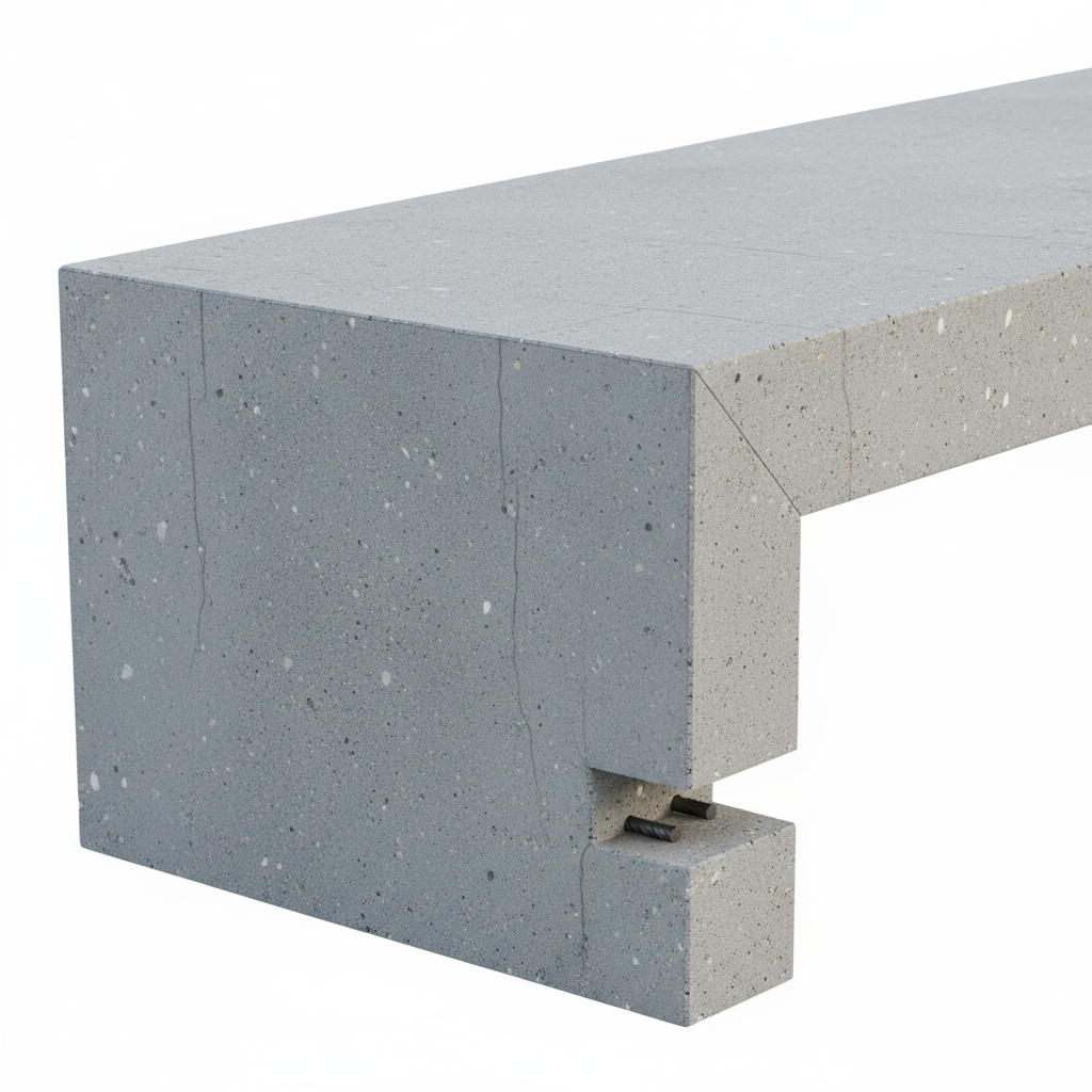 Concrete bench surface detail