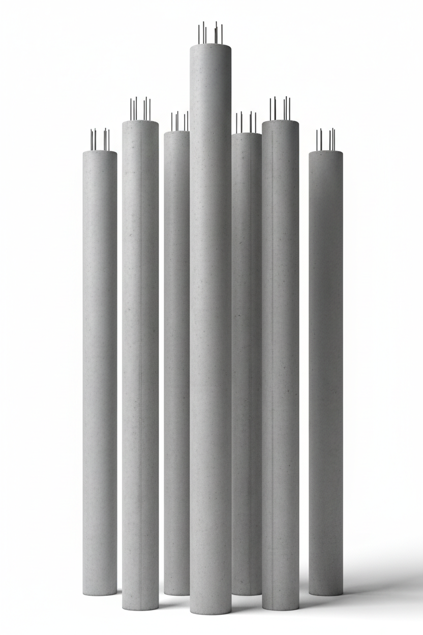 Concrete poles for construction