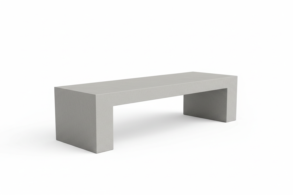 Concrete garden bench