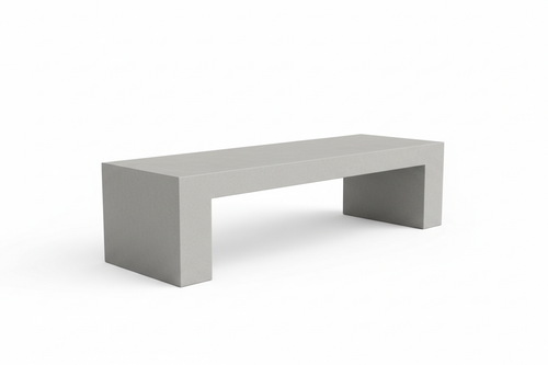 Concrete garden bench