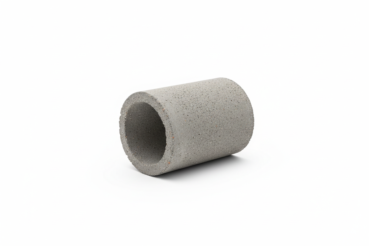 Small concrete drainage pipe for garden