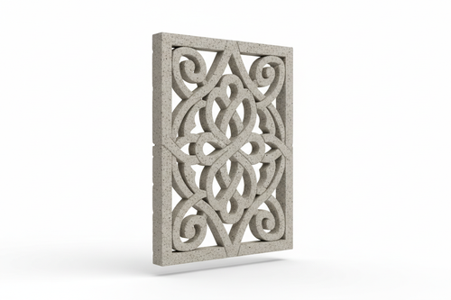 Decorative concrete garden wall panel