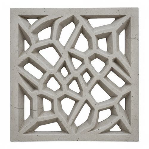 Close-up of decorative garden wall pattern