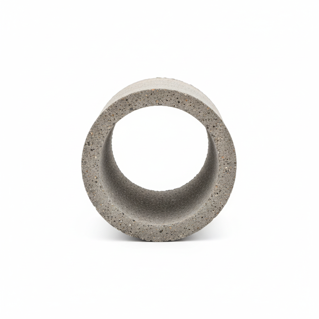 Concrete pipe end view