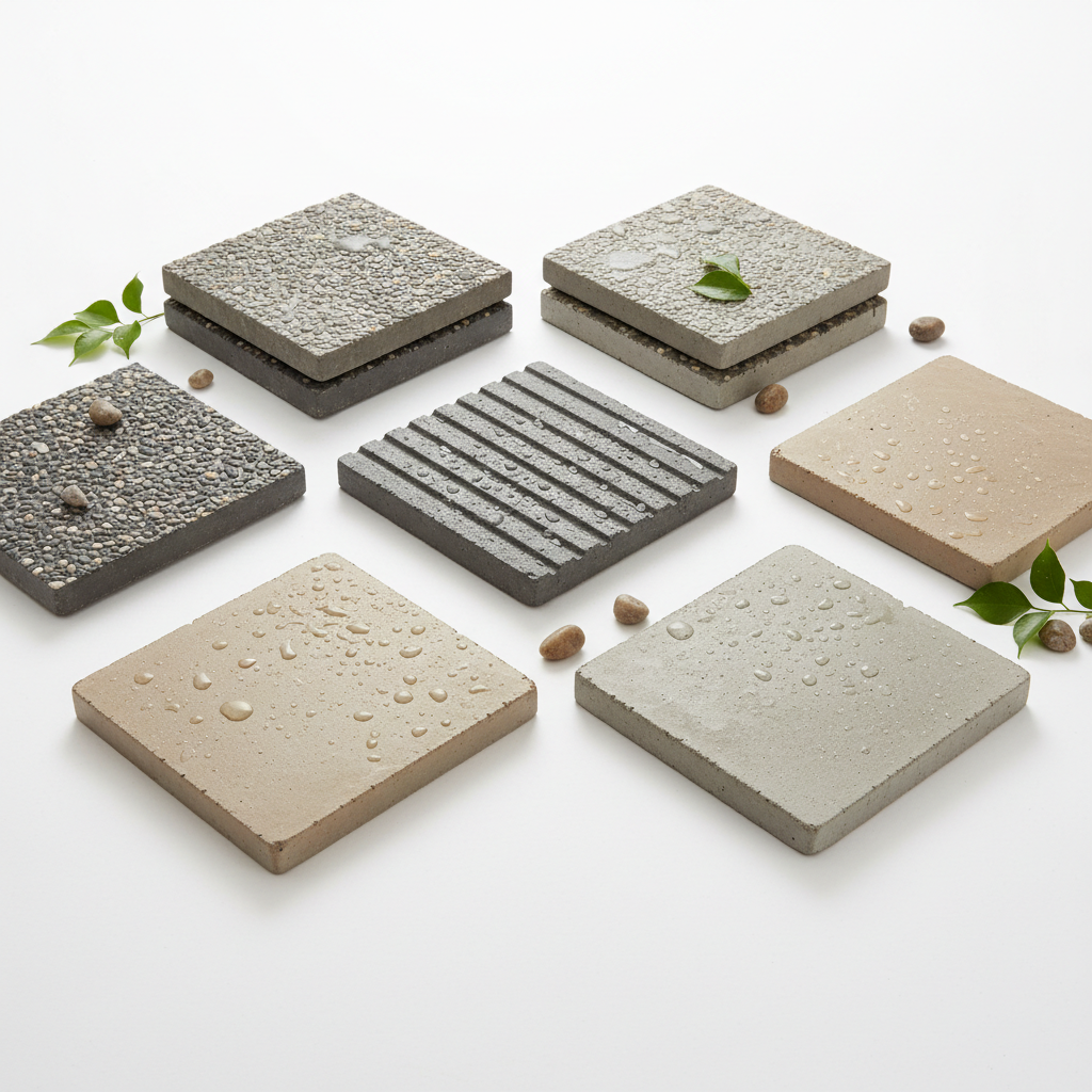 Outdoor concrete paving tiles for garden